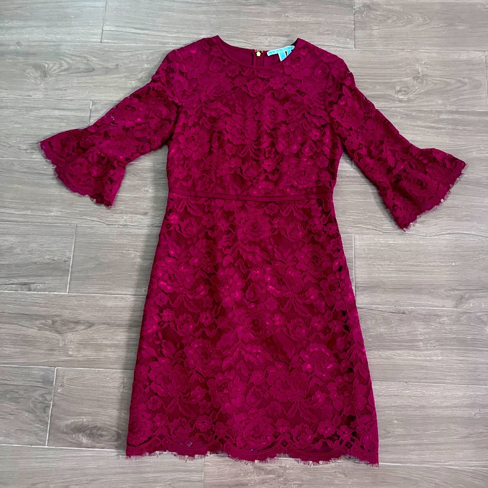Red Lace Draper James Dress